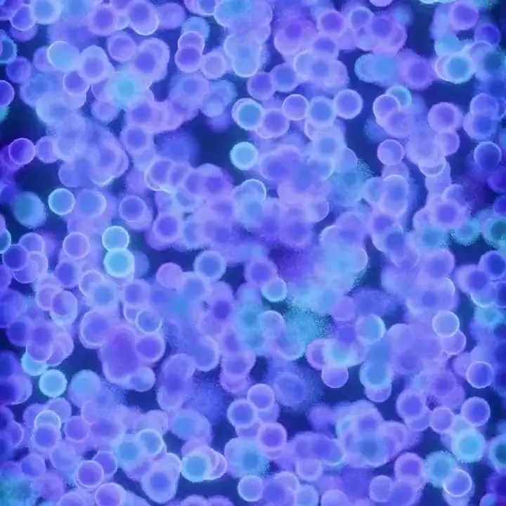 Ilustración de biomoléculas para explicar el enfoque de medicina regenerativa